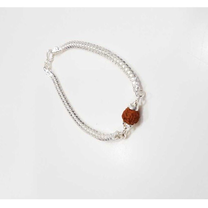 Silver Attractive Rudraksh Rakhi
