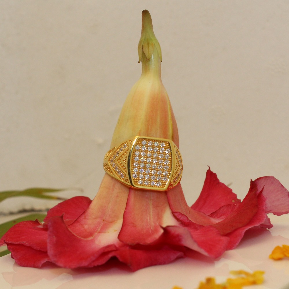 22Kt Gold Modern Gents Diamond ring