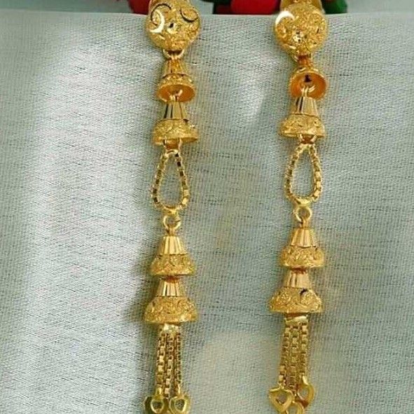 22kt Gold Classic Long Earrings