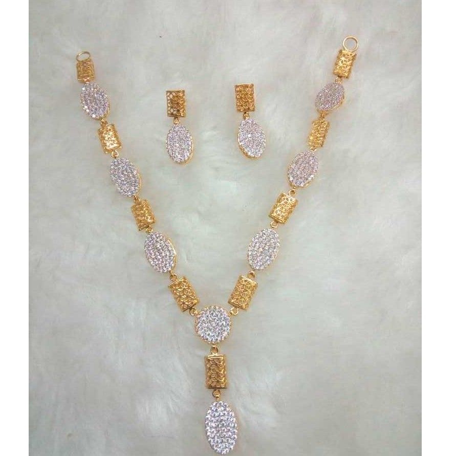 Designer 916 Gold Ladies Necklace Set