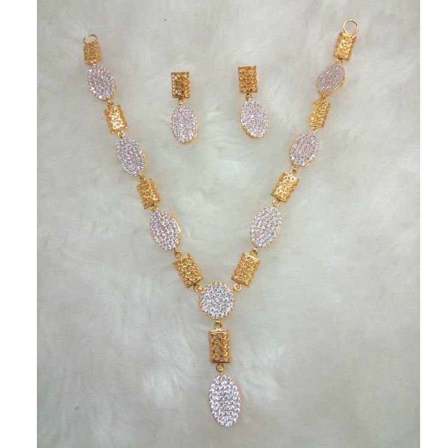 Designer 916 Gold Ladies Necklace Set