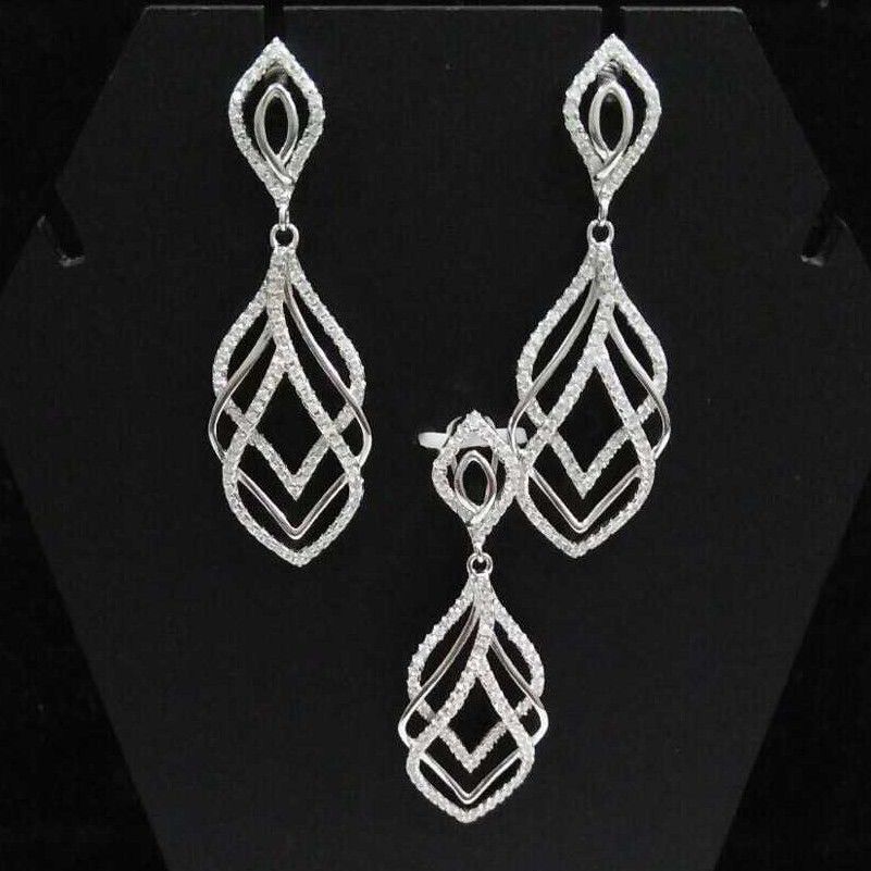 925 Silver Fancy Ladies Pendent Set