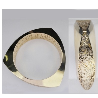 Antique Shape 916 Gold CNC Bangles
