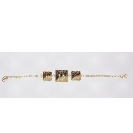 Square Shape 916 Gold Mina Traditional Bracelet
