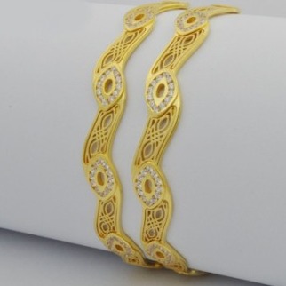 Designer 916 Gold CNC Bangles