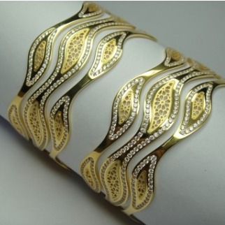916 GOLD CNC LASER CUTTING BANGLES