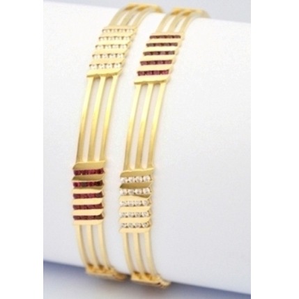 Plain 916 Gold Ladies Bangles