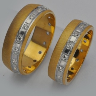 916 Gold Couple CNC Wedding Ring