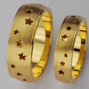 Designer 916 Gold Couple CNC Wedding  Ring