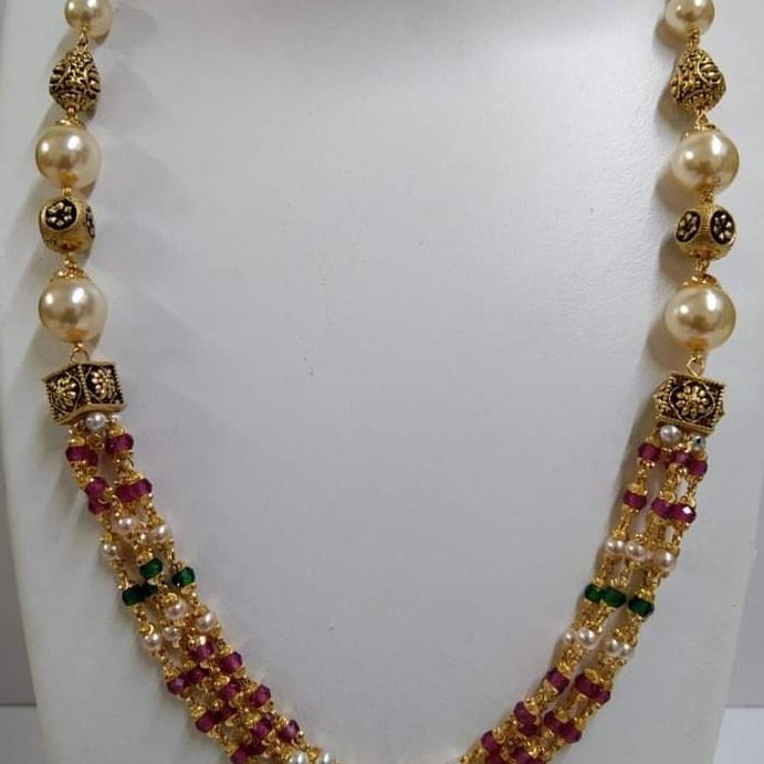 Gold long necklace