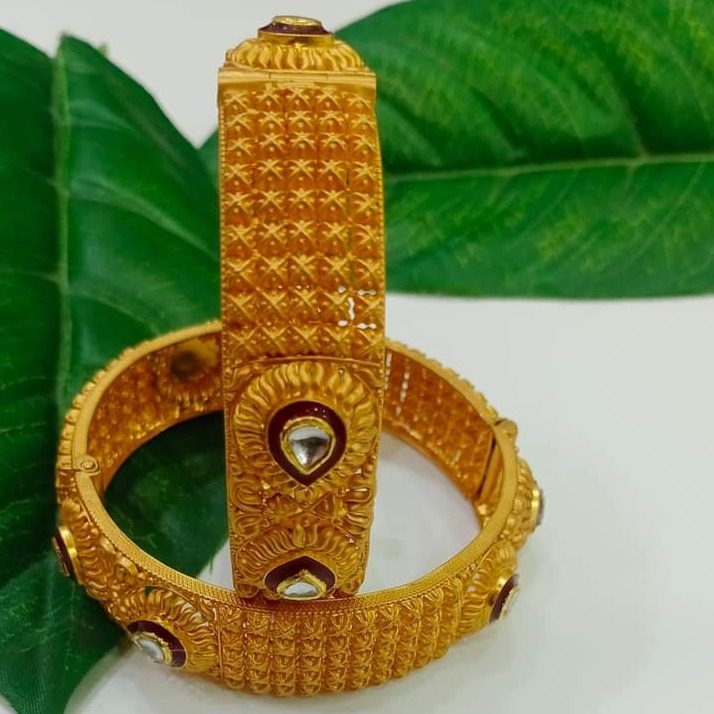 916 gold Designer Bangle Kada