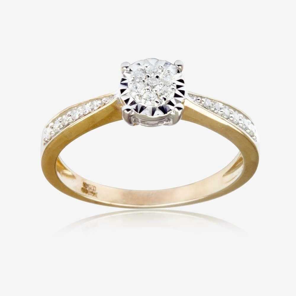 916 Gold Fancy Diamond Ring