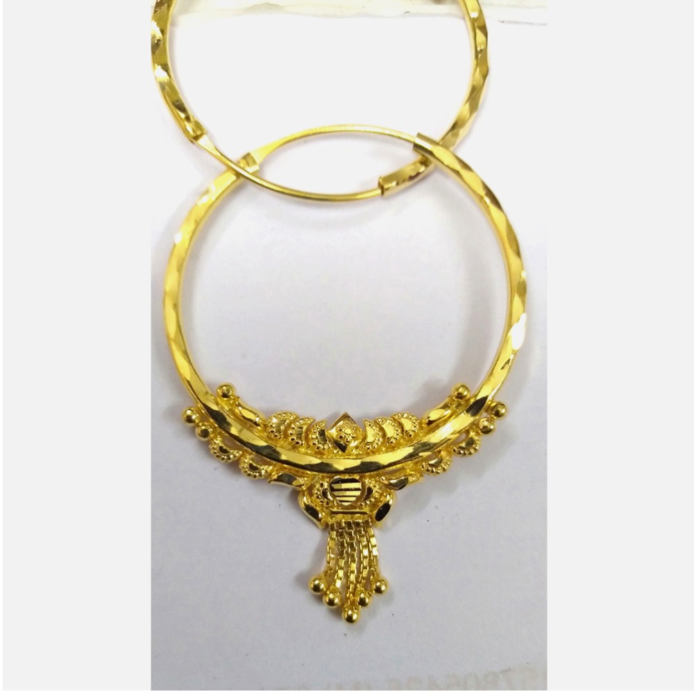22K Gold Traditional Earrings For Ladies