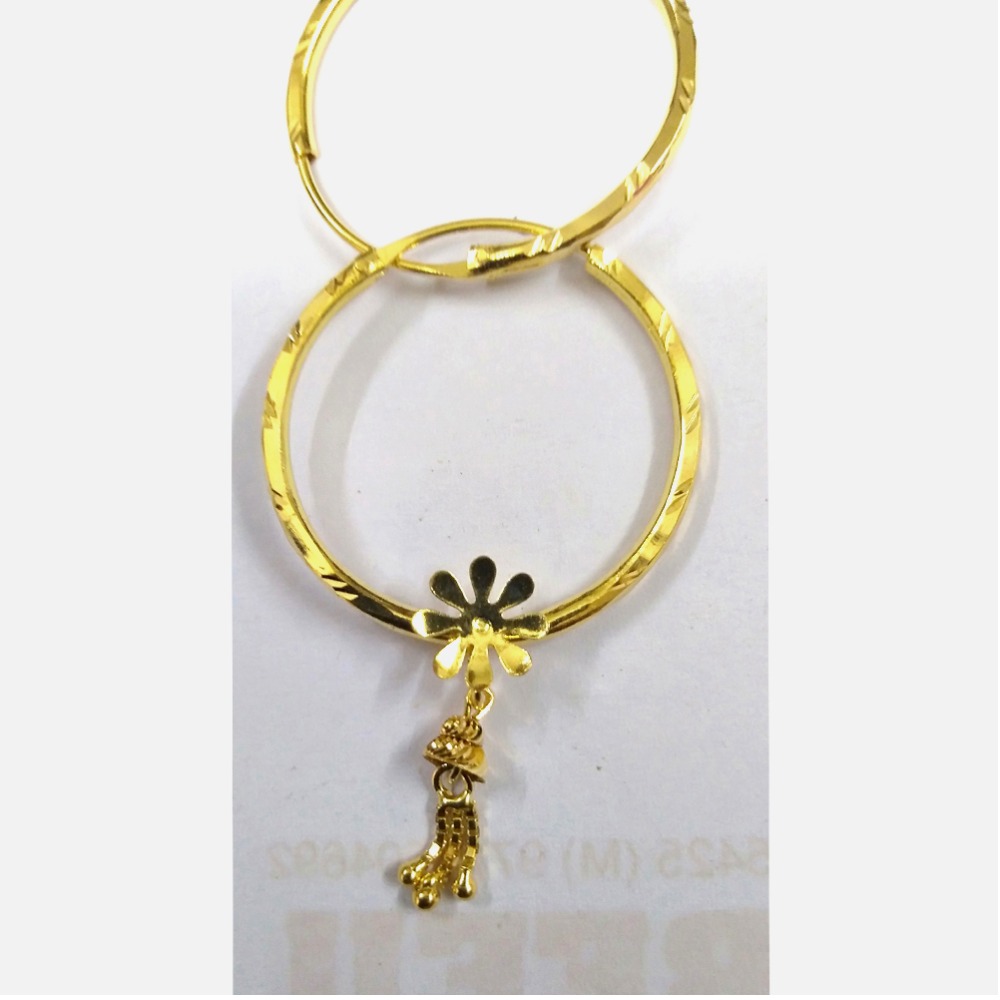 22kt Gold Ladies Flower Shaped Round Bali