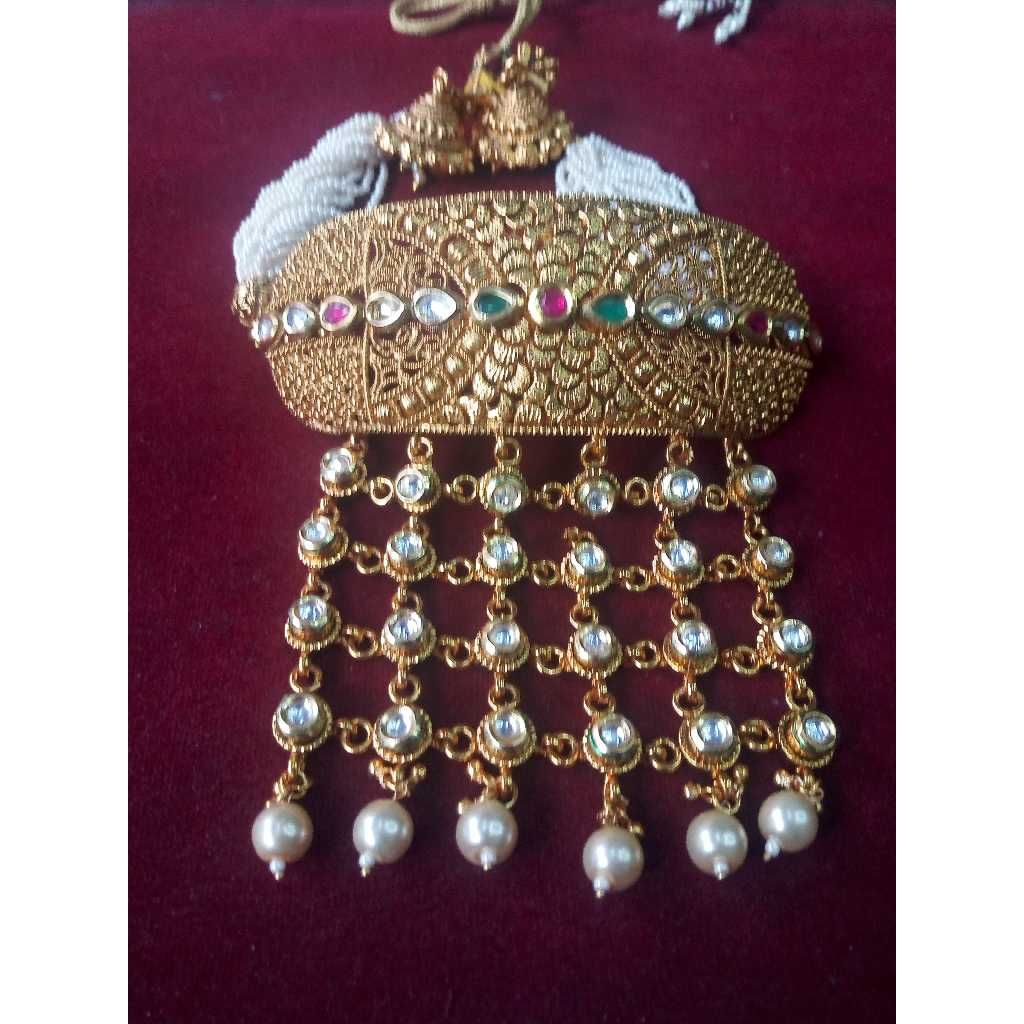 Gold ladies jadau Choker Set