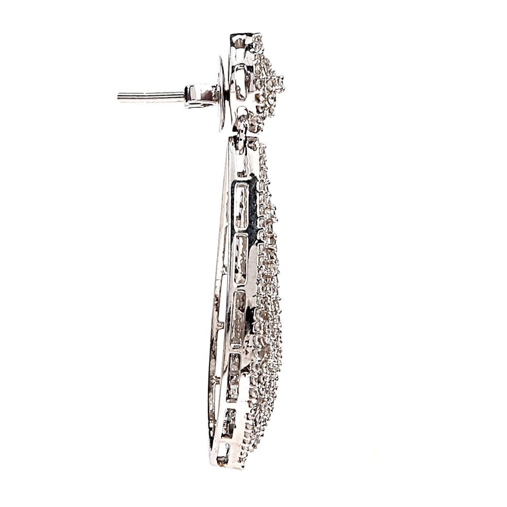 Attractive Diamond Long Earrings - Image 3