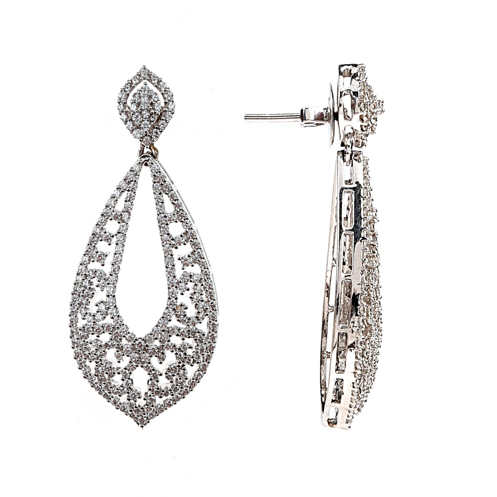 Attractive Diamond Long Earrings - Image 2
