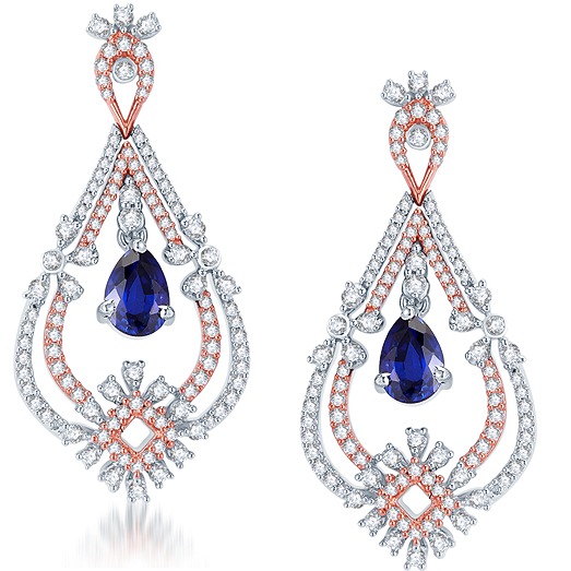 Designer Diamond Vertical Earring