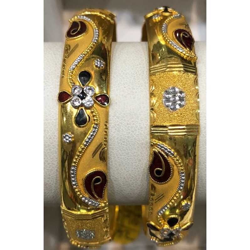 Meenakari 916 Gold Indian Ladies Bangles