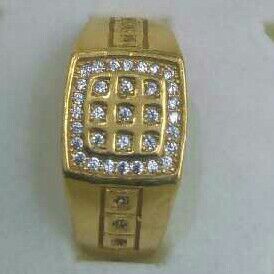 Designer Yellow Gold AD Ring
