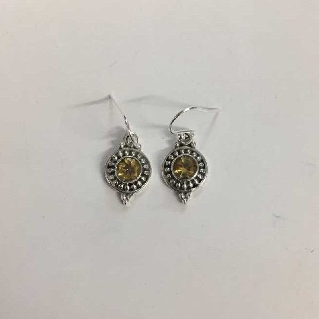 Fancy Silver Diamond Earrings