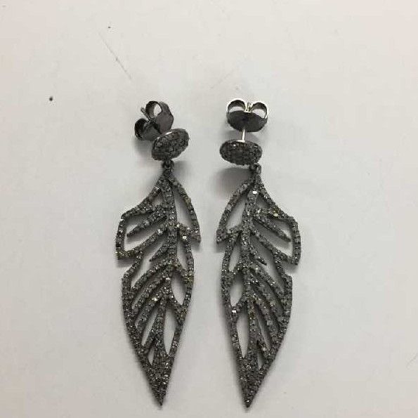 925 Silver Natural Diamond Ladies Earrings
