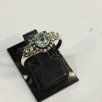 925 Silver Oxidise Diamond ring