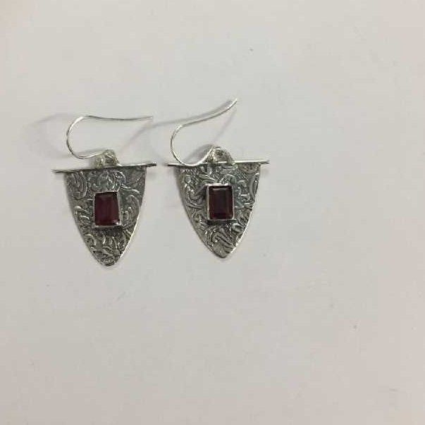 Silver Natural Diomand Earrings