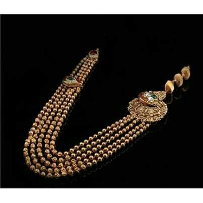 22K / 916 Gold 5 Line Antique Modern Mala