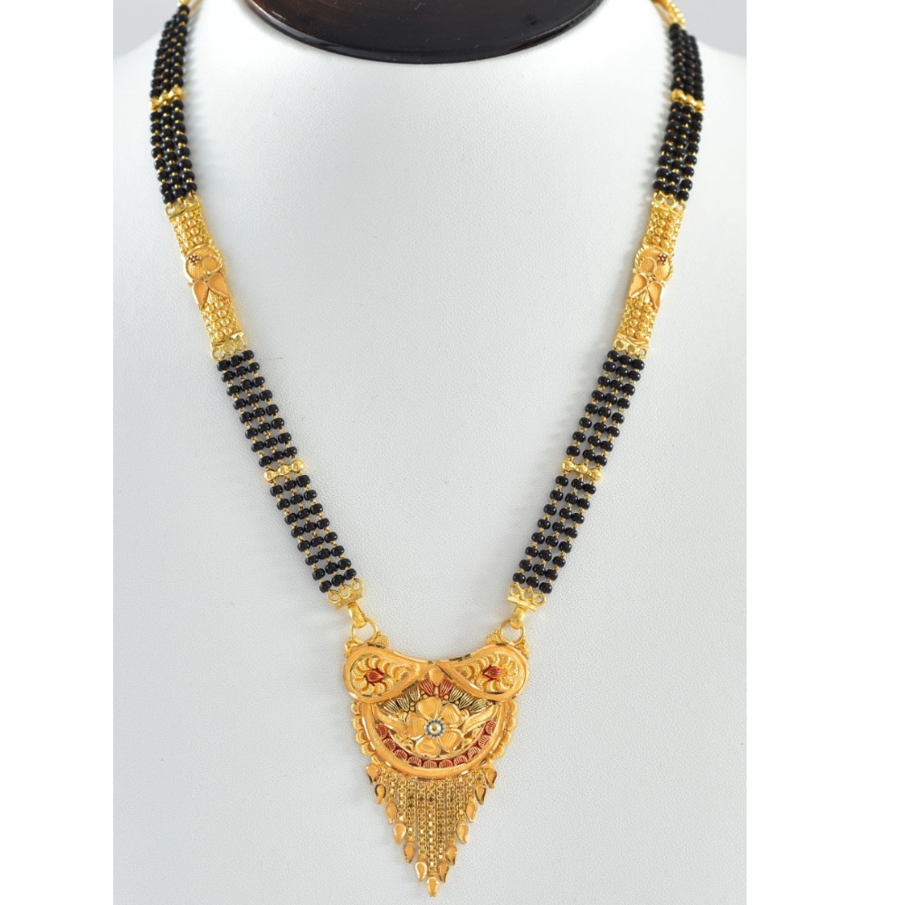 22KT Hallmark Gold Light Weight Design Mangalsutra