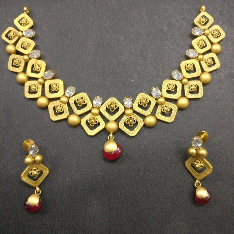 916 gold antique classic necklace set