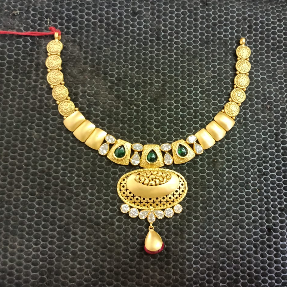916 gold antique classic necklace set