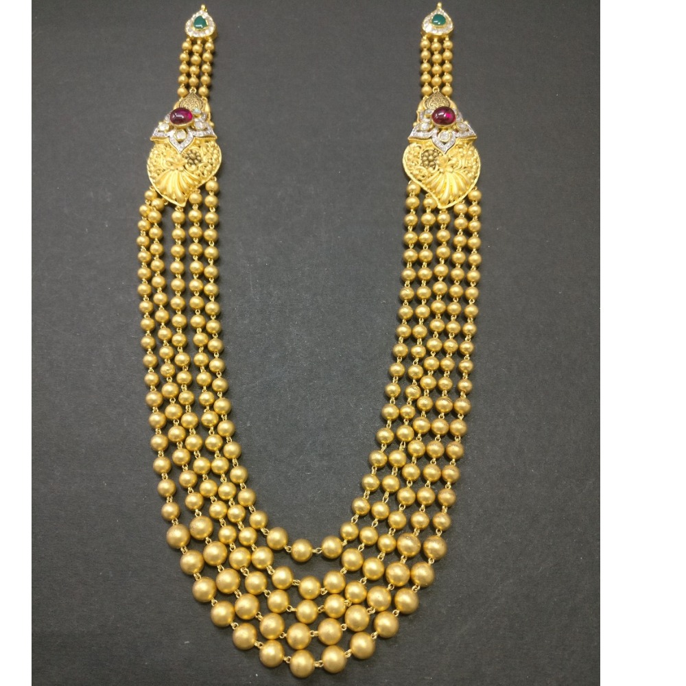 916 Gold Antique Bridal Necklace Set Kg-n072