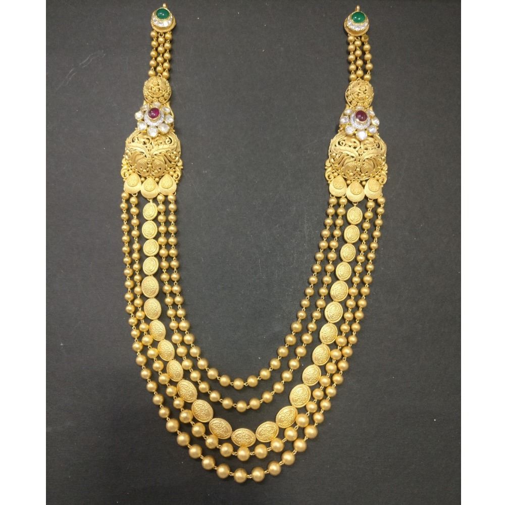 916 Gold Antique Bridal Necklace Set KG-N068