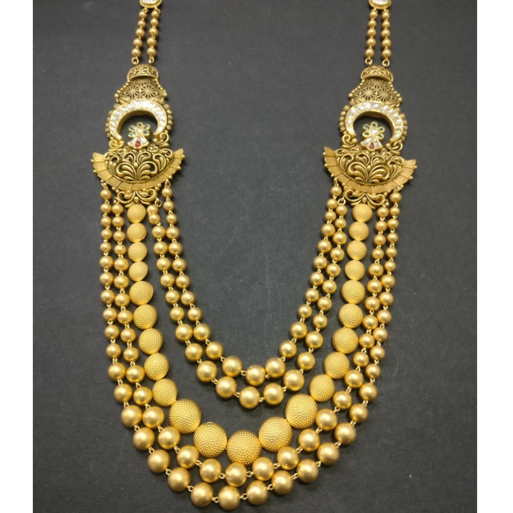 916 Gold Antique Bridal Necklace Set KG-N064