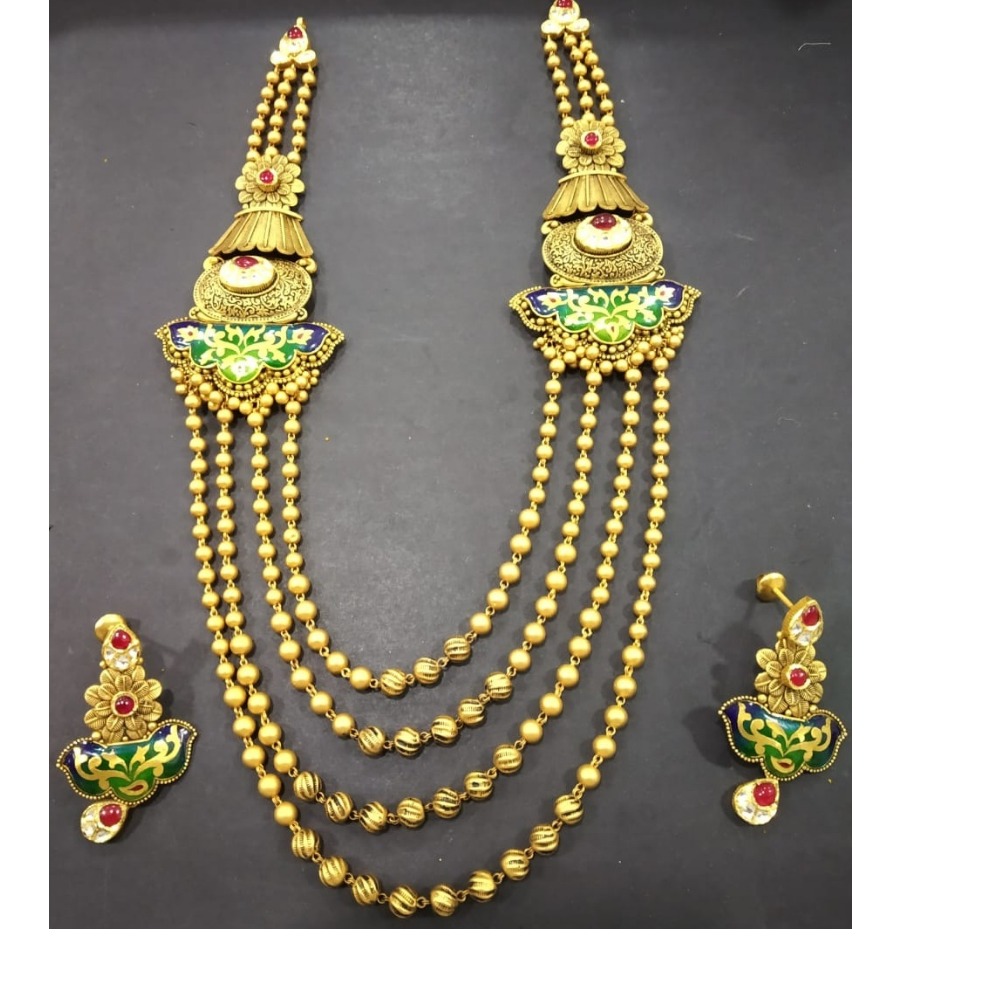916 Gold Antique Necklace Set kG-N062