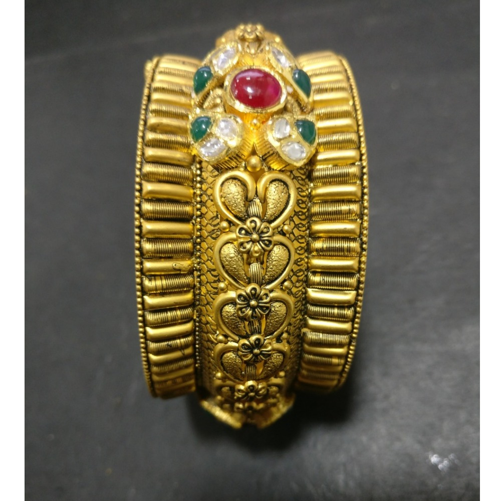 22KT Gold Antique Bridal Bangles KG-B003