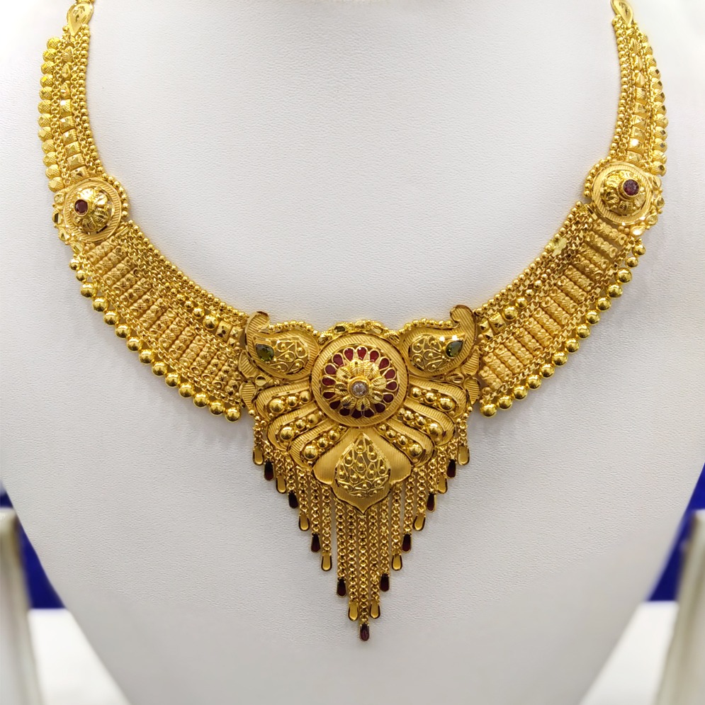 22KT Gold Designer Necklace RJ-N006