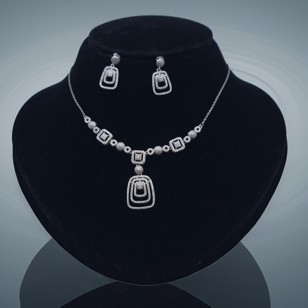 STERLING AAA+ WOMEN'S NECKLACE SET