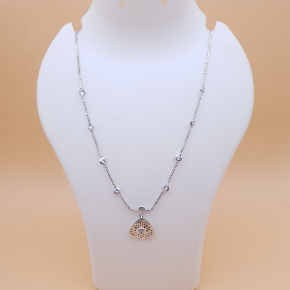 925 Sterling Silver Plain Pendant Chain