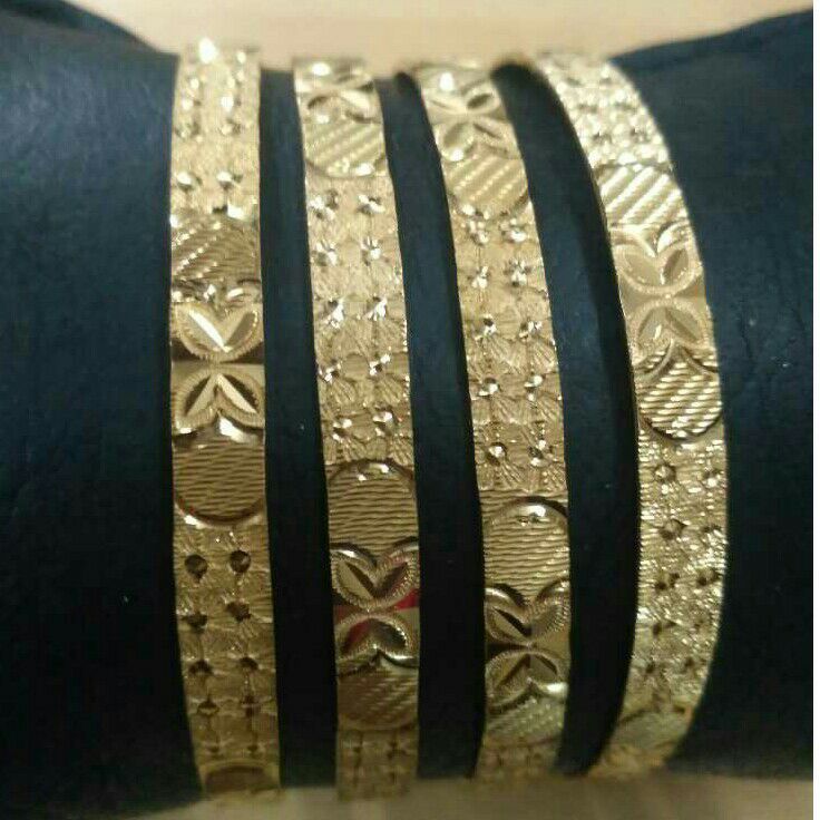 22kt Gold CNC Fancy Ladies Bangle