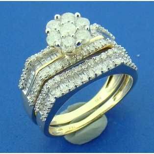 Twin Rings With Diamonds