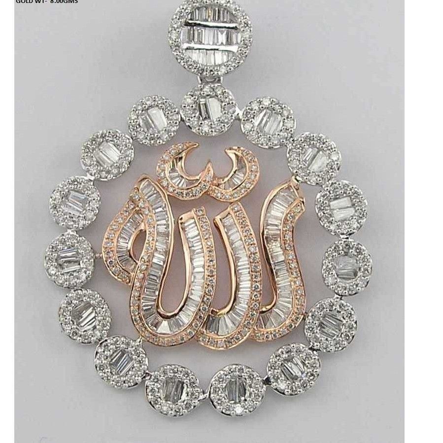 Allah Pendant With Gold And Diamonds