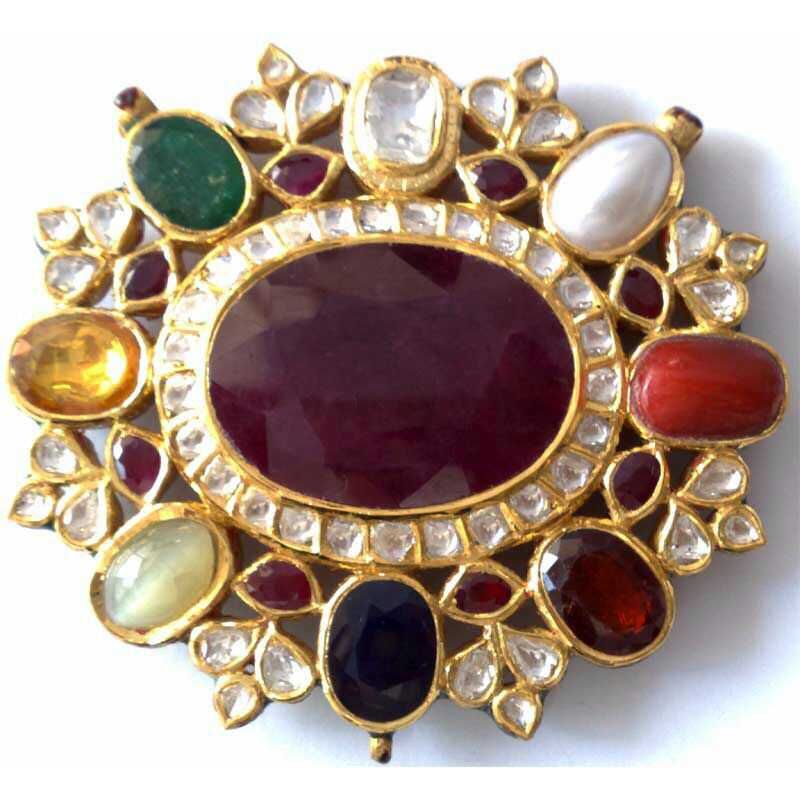 Fancy Colored Stone Nathan Pendant
