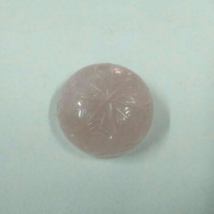 204ct round pink rose-quartz