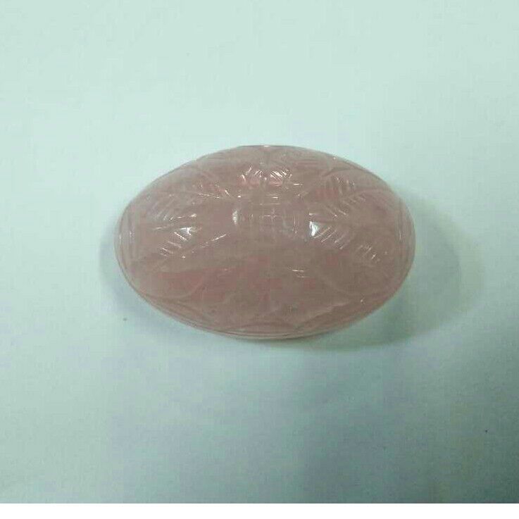 633ct oval pink rose-quartz