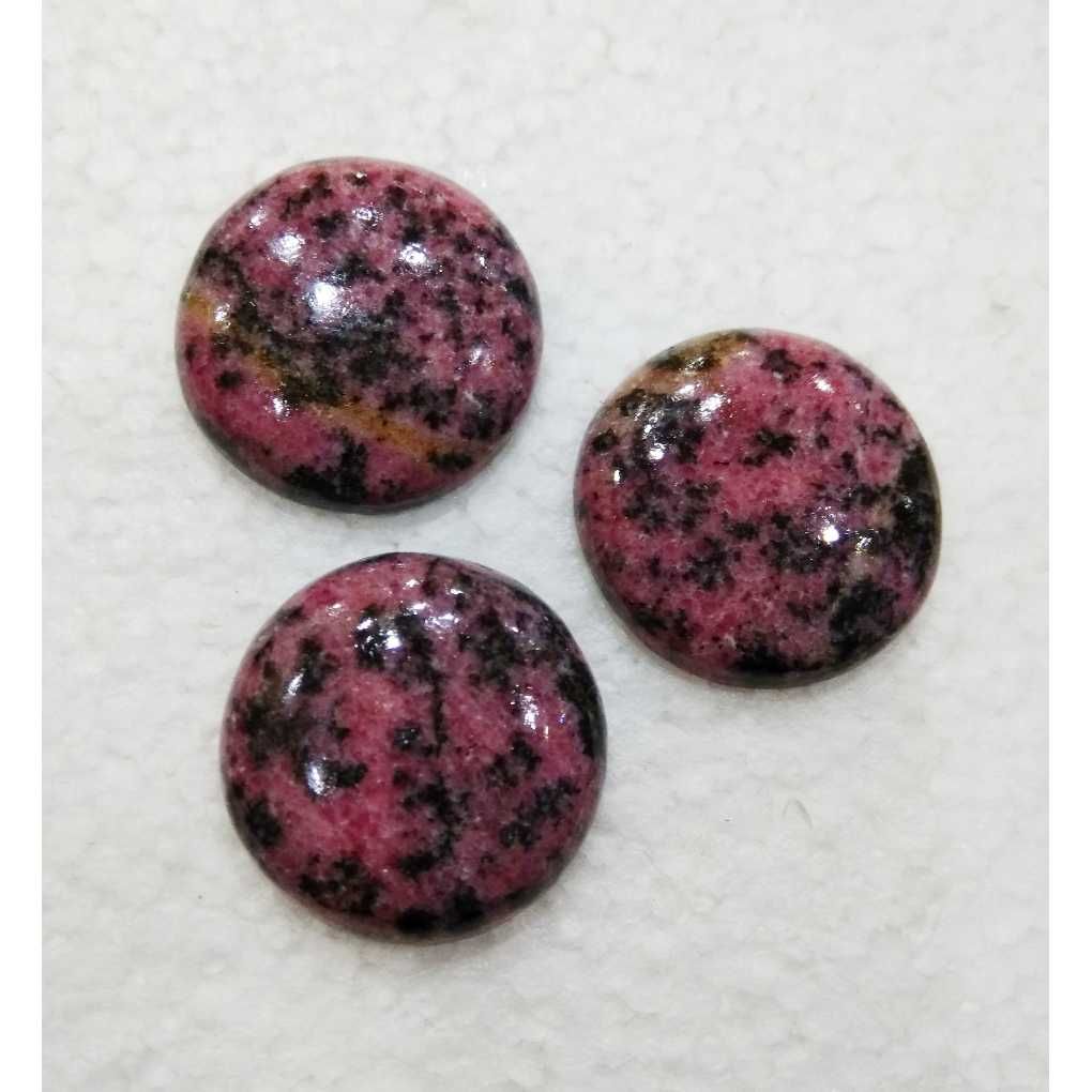 1ct round red rhodonite