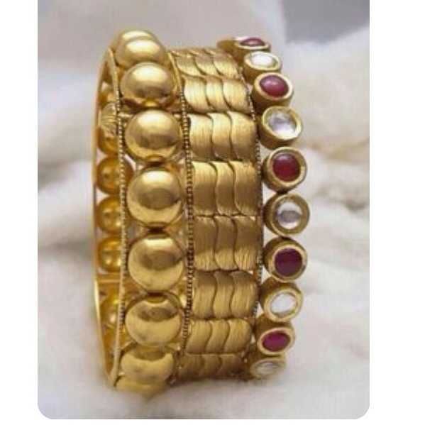 916 Gold Indian Fancy CZ Stone Bangles