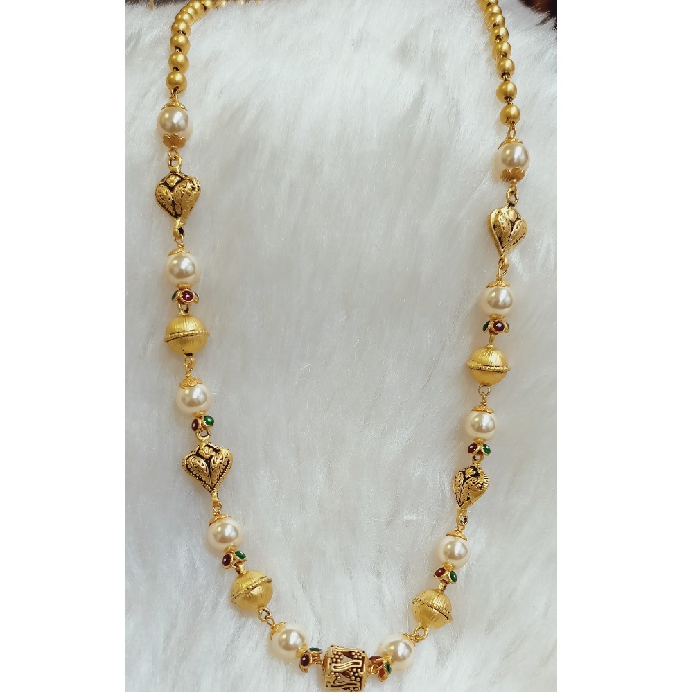 22 KT GOLD MERCURY ANTIQUE MALA
