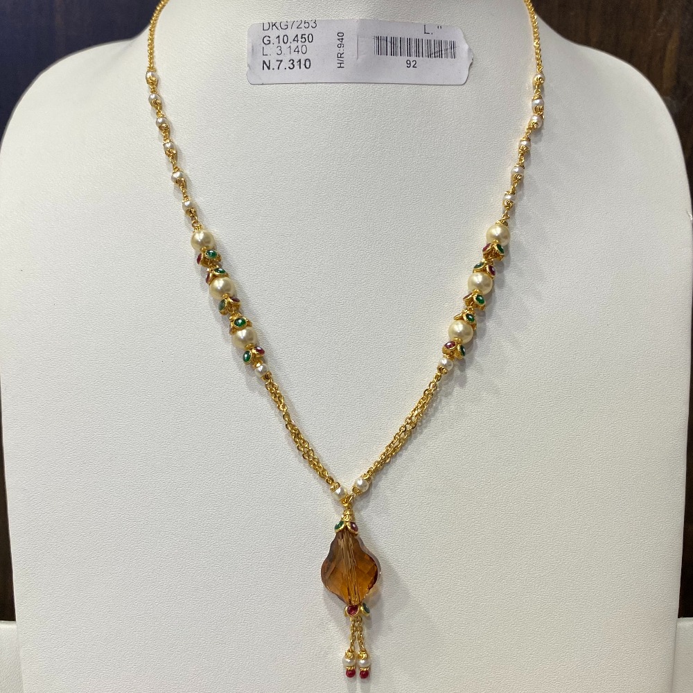 22 KT FANCY PANDANT MOTI MALA